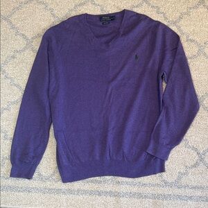Ralph Lauren Pima Cotton V Neck Sweater